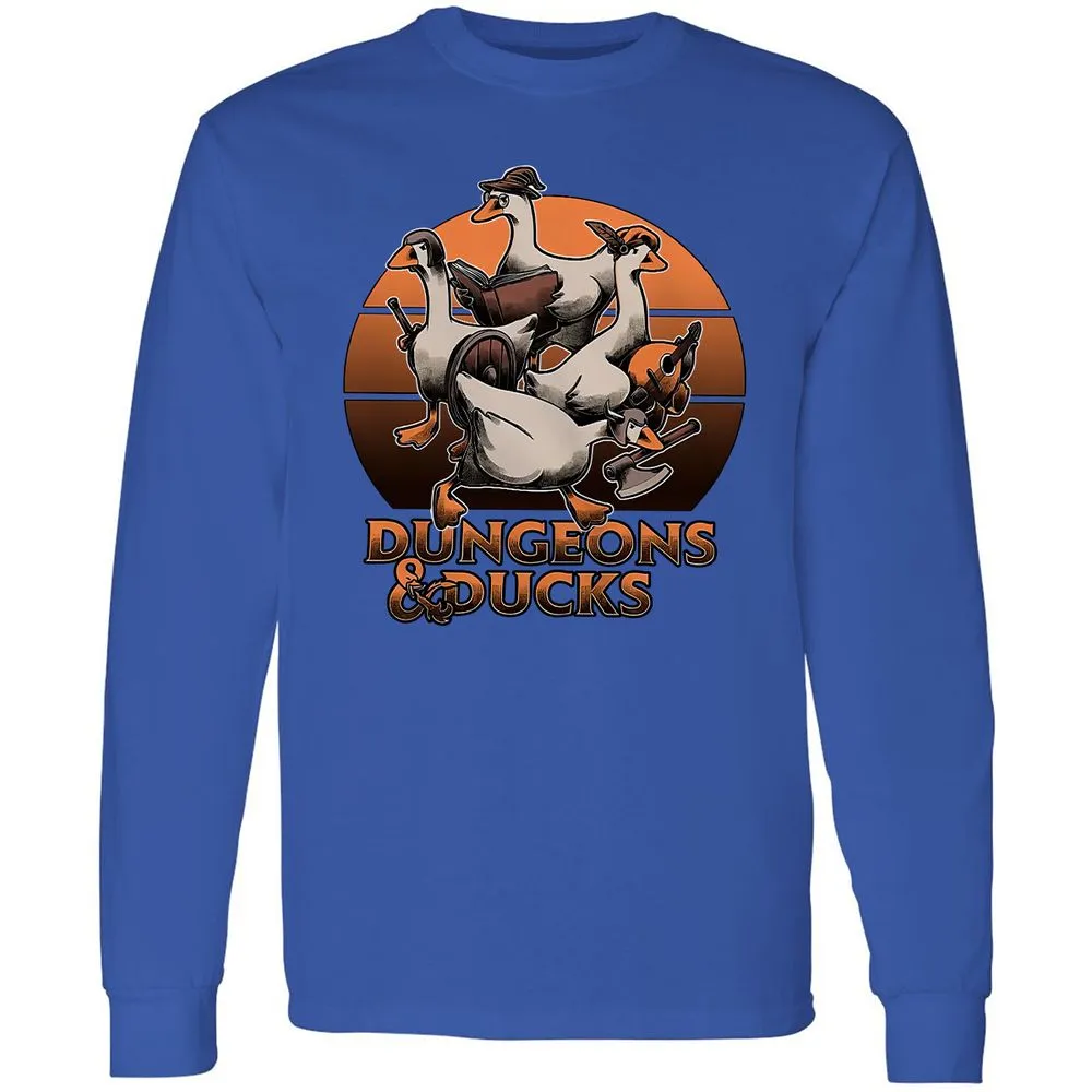 Dungeons And Ducks Long Sleeve T-Shirt - Royal - 8