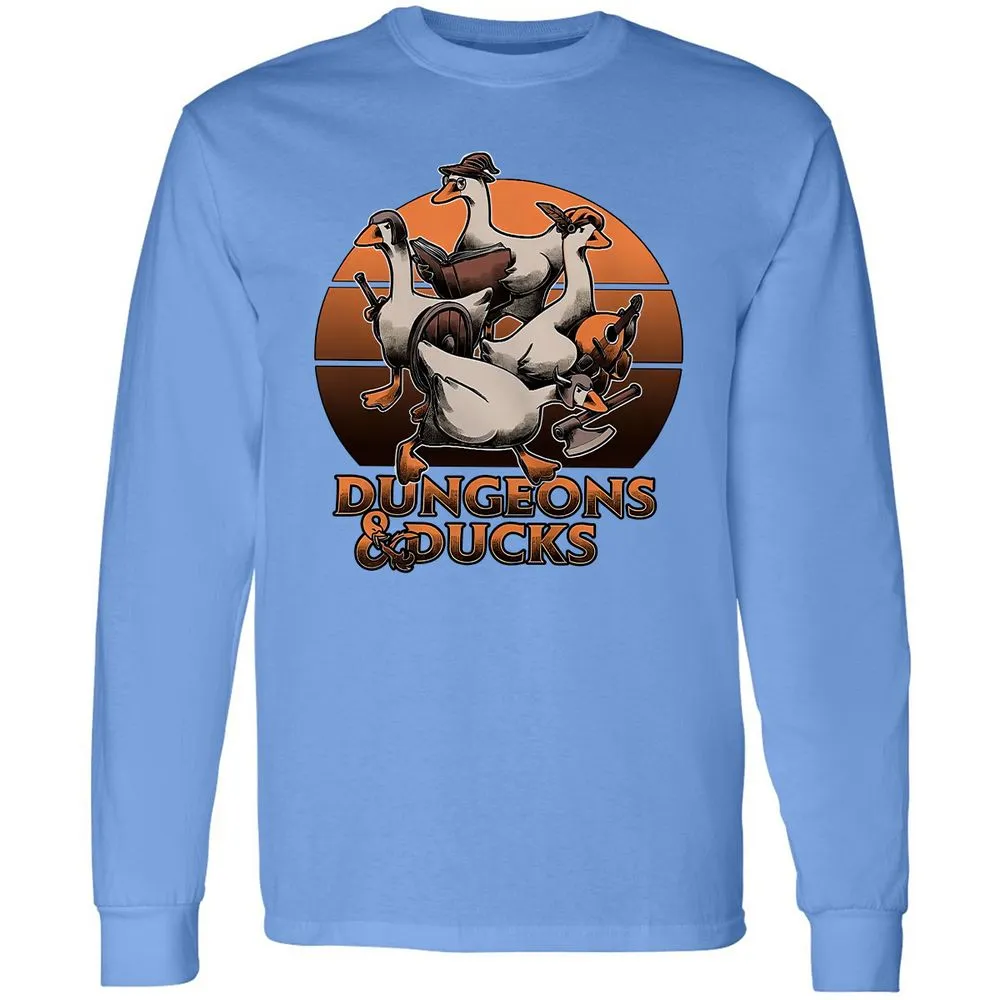 Dungeons And Ducks Long Sleeve T-Shirt - Carolina Blue - 12