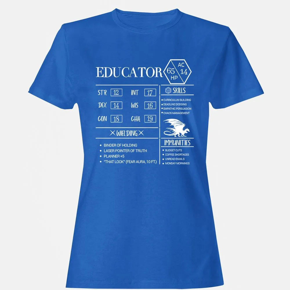 Educator New Women's T-Shirt - Royal - 14