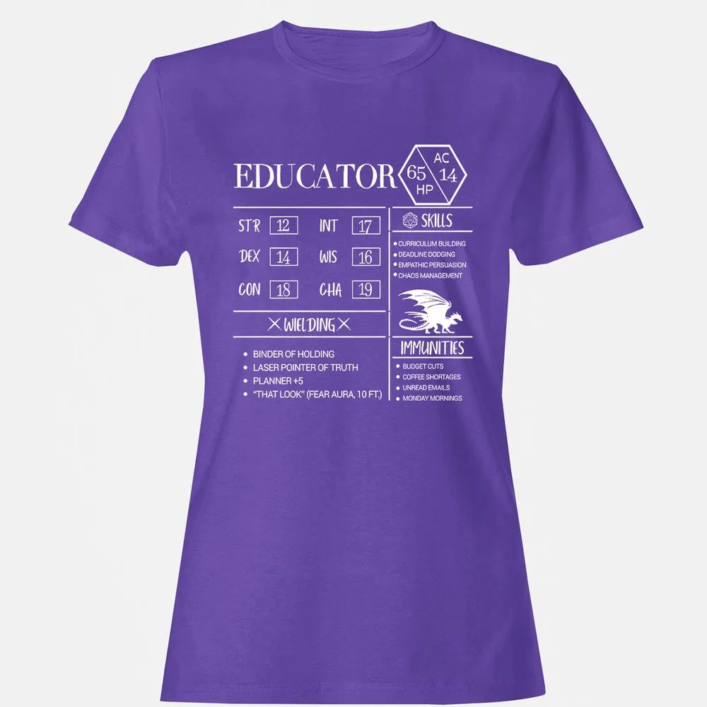 Educator New Women's T-Shirt - Purple - 12