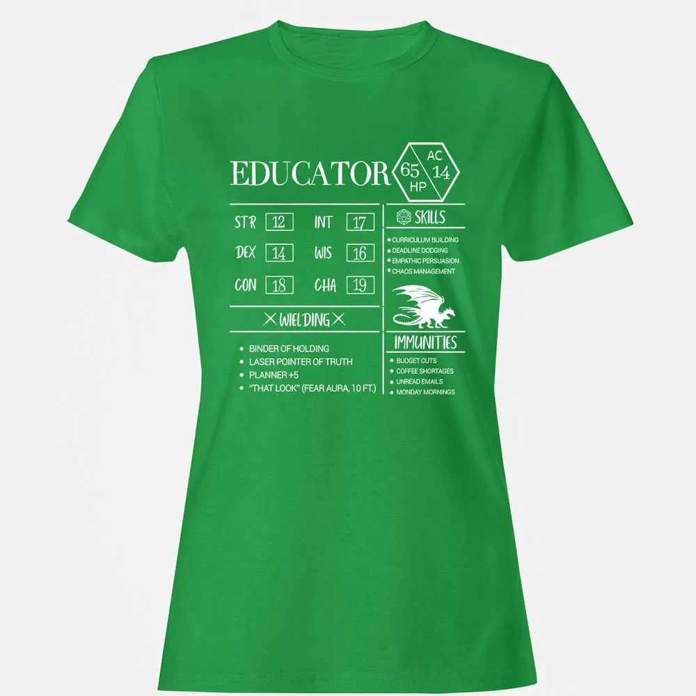 Educator New Women's T-Shirt - Irish Green - 7