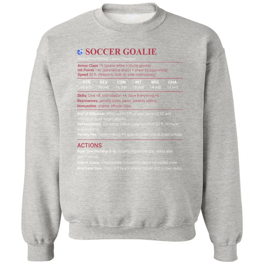 Soccer Goalie Classic Unisex Sweatshirt - Ash - 8