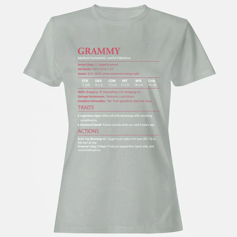 Grammy Stats Women's T-Shirt - Ash - 2