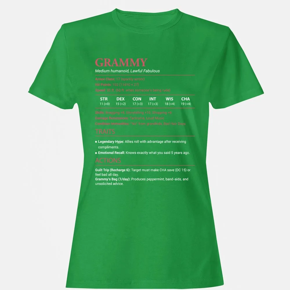Grammy Stats Women's T-Shirt - Irish Green - 7