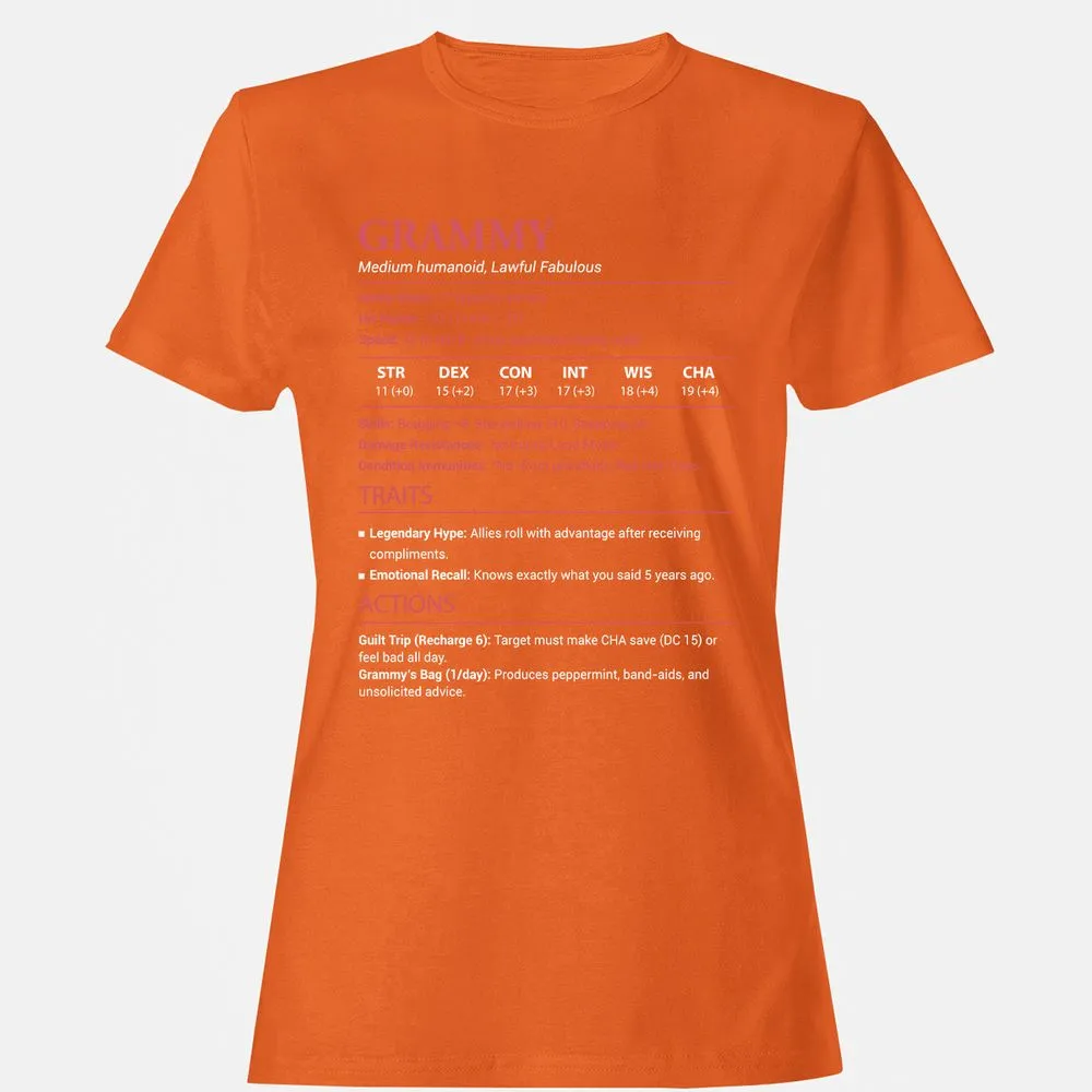 Grammy Stats Women's T-Shirt - Orange - 11