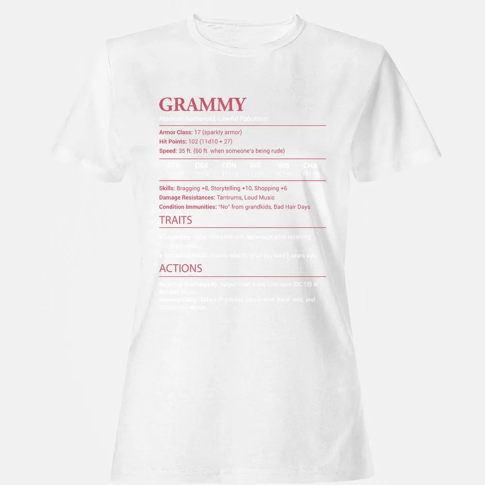 Grammy Stats Women's T-Shirt - White - 16