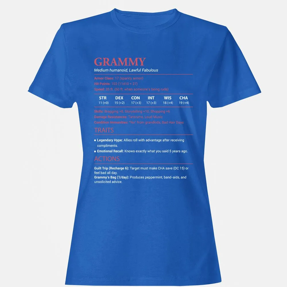 Grammy Stats Women's T-Shirt - Royal - 14