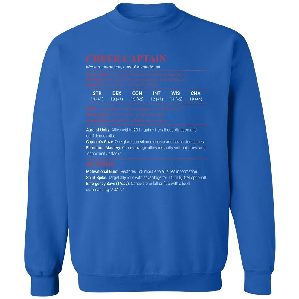Cheer Captain Classic Unisex Sweatshirt - Royal - 9