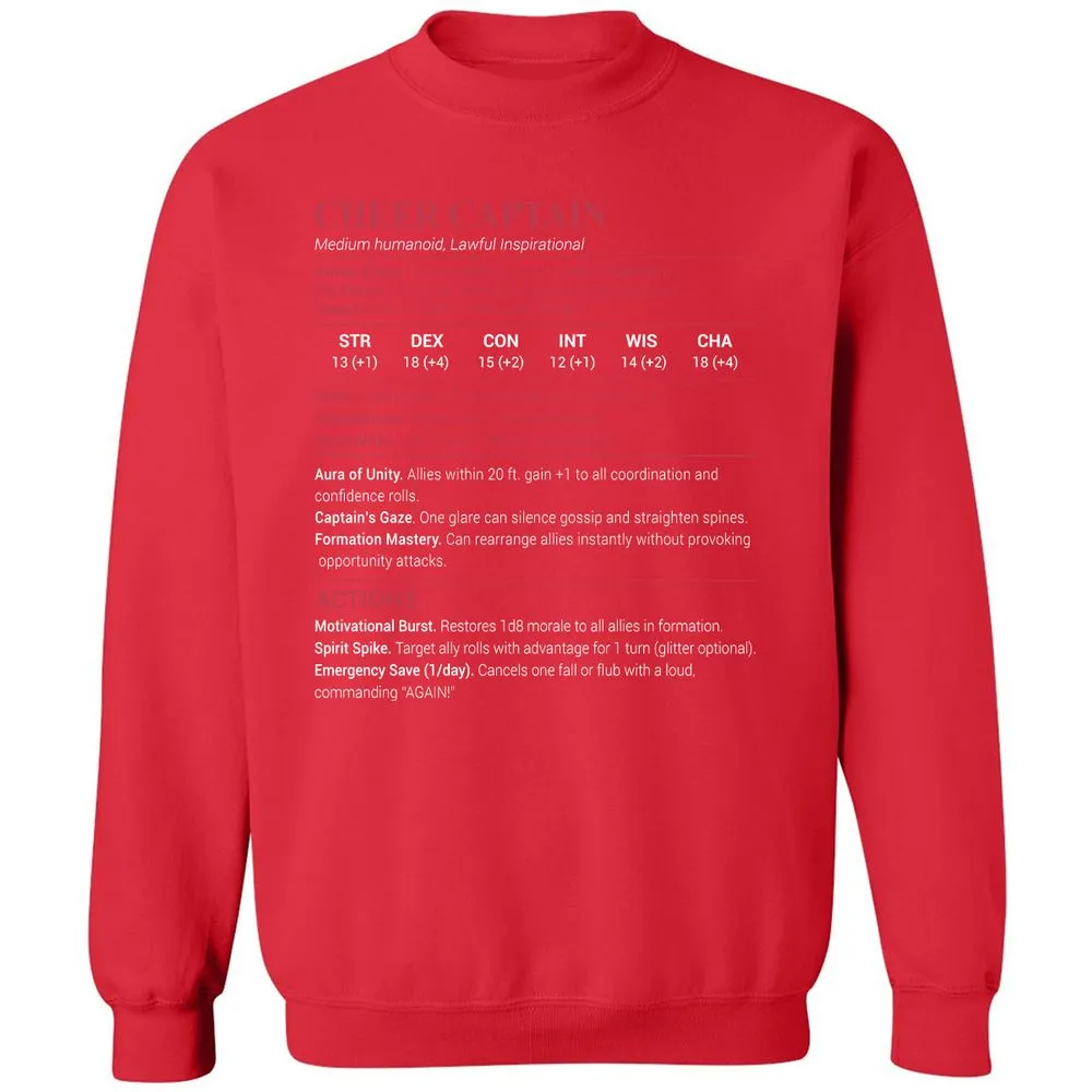 Cheer Captain Classic Unisex Sweatshirt - Red - 5