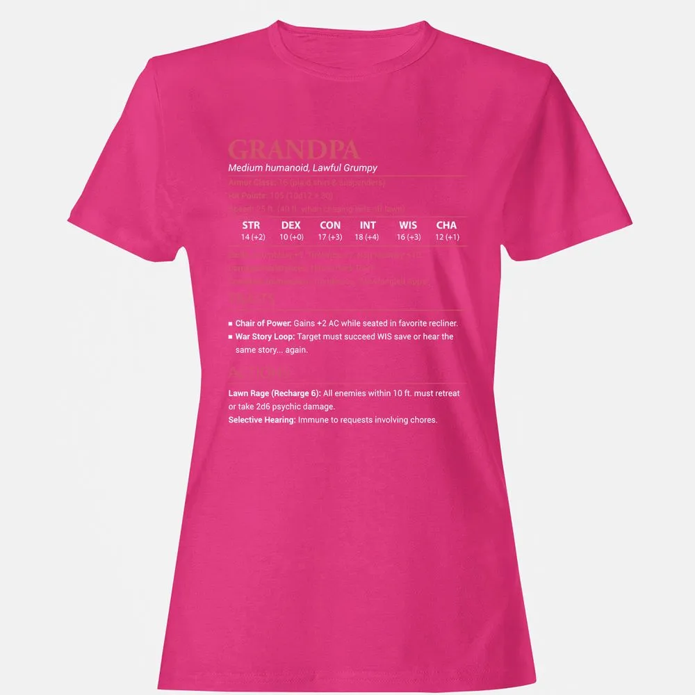 Grandpa Stats Women's T-Shirt - Heliconia - 6