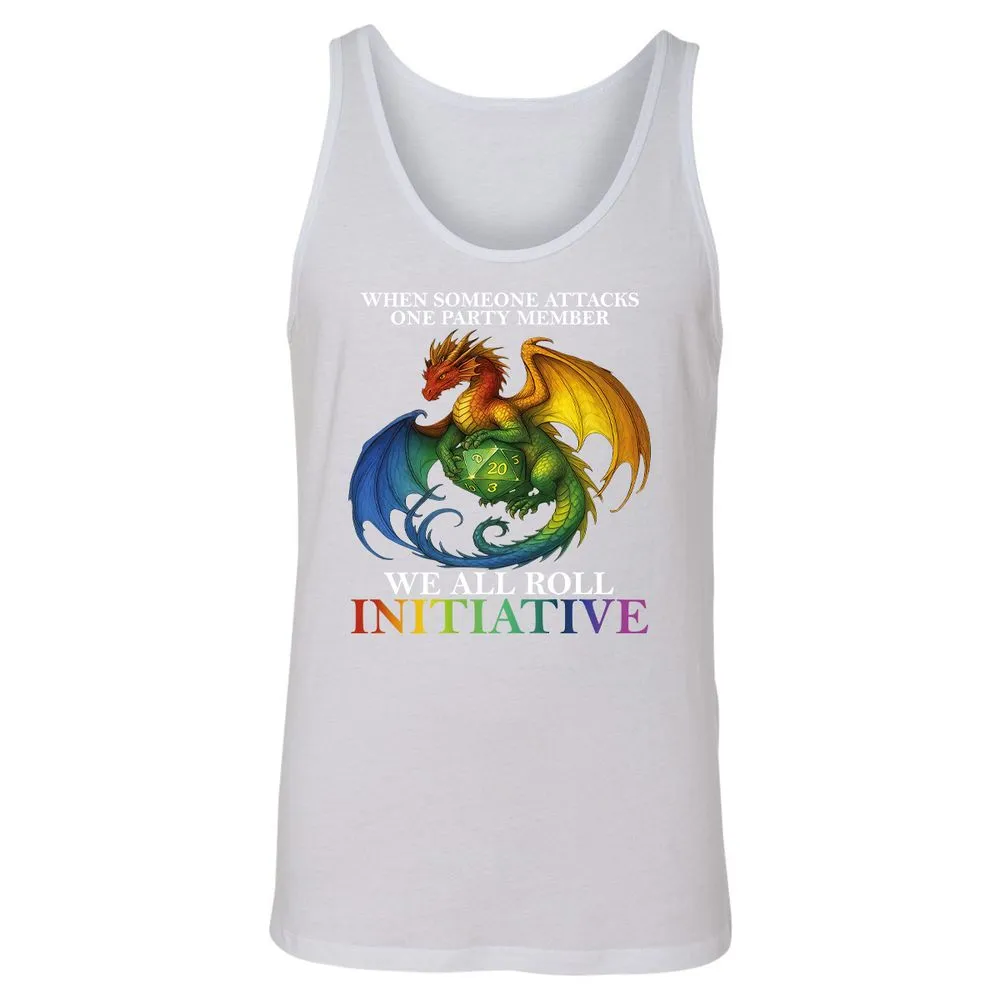 Dragon Roll For Initiative Unisex Jersey Tank - White - 14