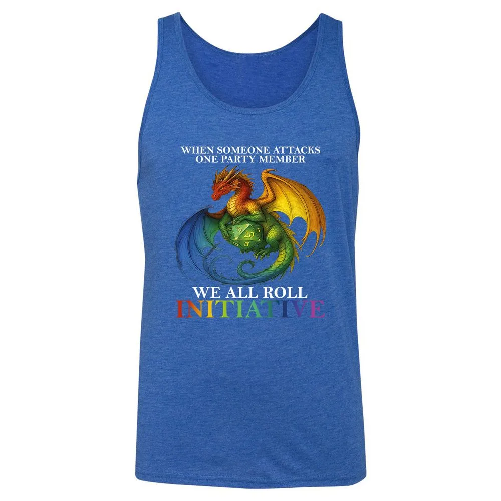 Dragon Roll For Initiative Unisex Jersey Tank - True Royal Triblend - 12