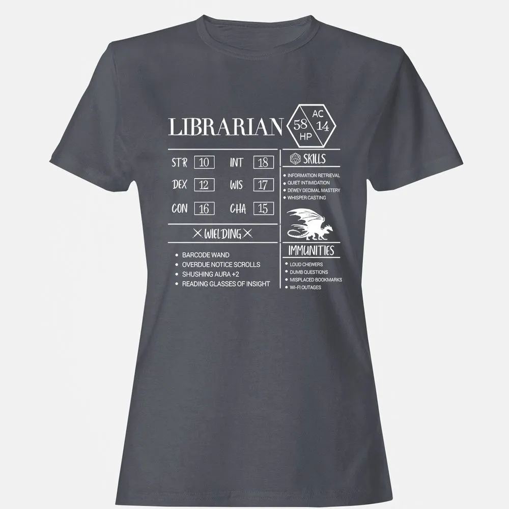 Librarian New Women's T-Shirt - Dark Heather - 5