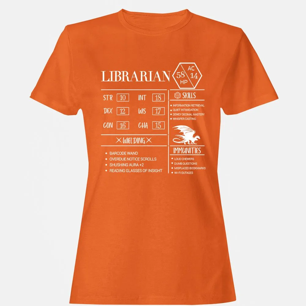 Librarian New Women's T-Shirt - Orange - 11