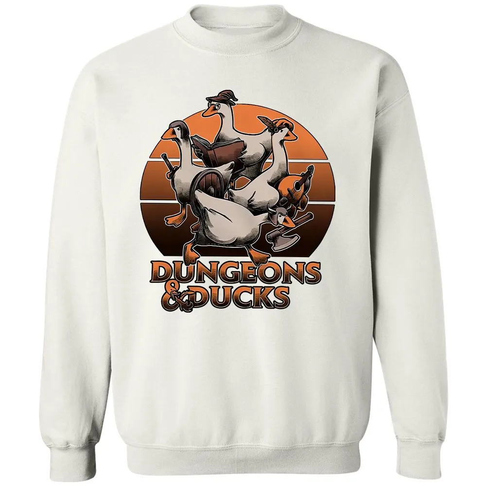 Dungeons And Ducks Classic Unisex Sweatshirt - White - 12