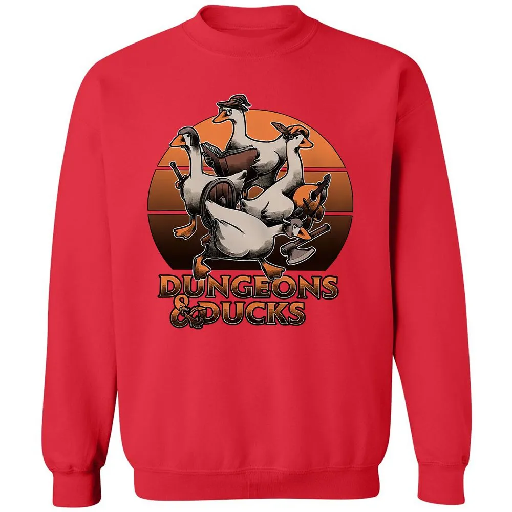 Dungeons And Ducks Classic Unisex Sweatshirt - Red - 5