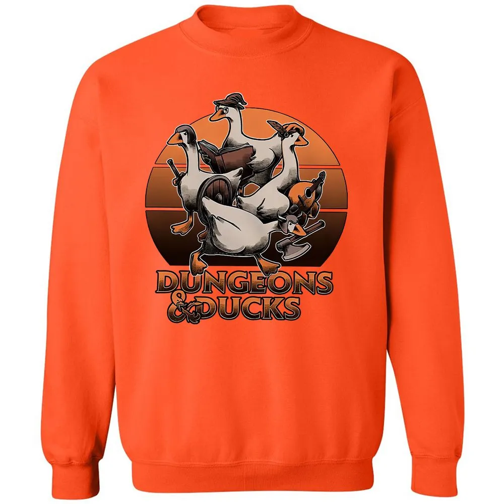 Dungeons And Ducks Classic Unisex Sweatshirt - Orange - 10