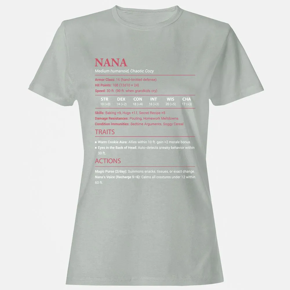 Nana Stats Women's T-Shirt - Ash - 2