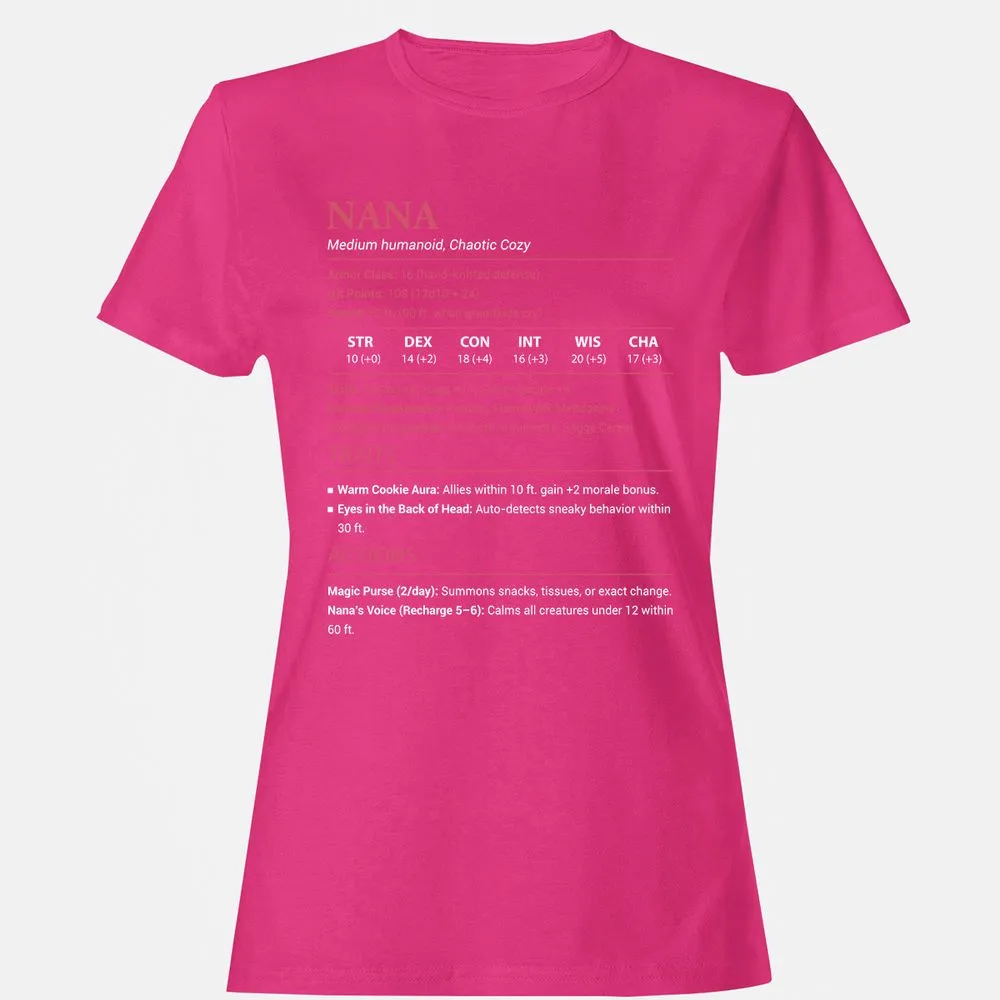 Nana Stats Women's T-Shirt - Heliconia - 6