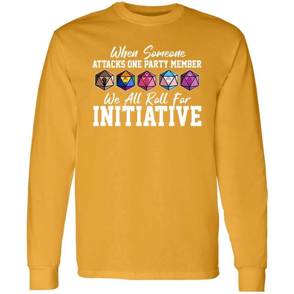 LGBT Roll For Initiative Long Sleeve T-Shirt - Gold - 9