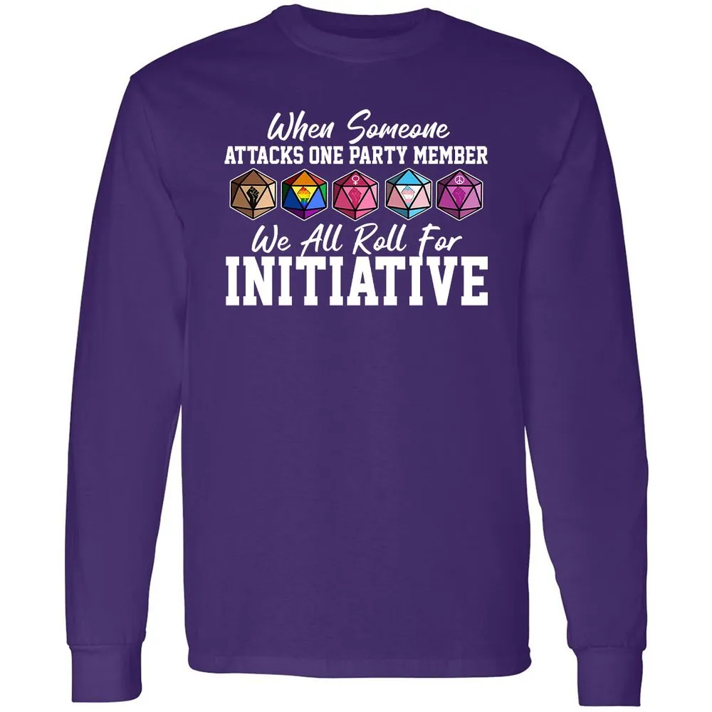 LGBT Roll For Initiative Long Sleeve T-Shirt - Purple - 13