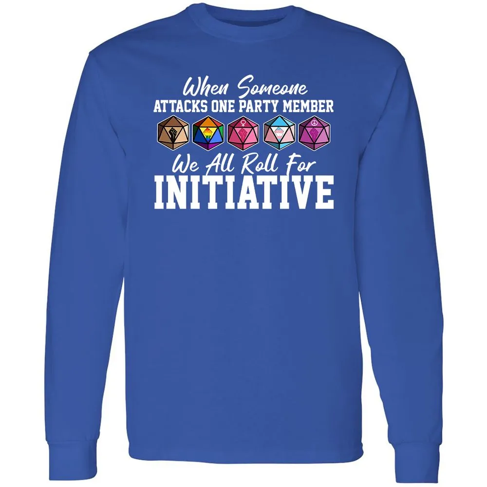 LGBT Roll For Initiative Long Sleeve T-Shirt - Royal - 8