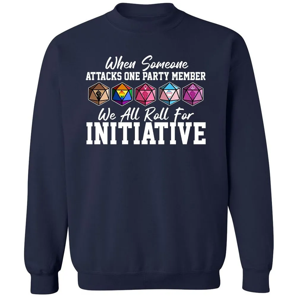 LGBT Roll For Initiative Classic Unisex Sweatshirt - Navy - 2
