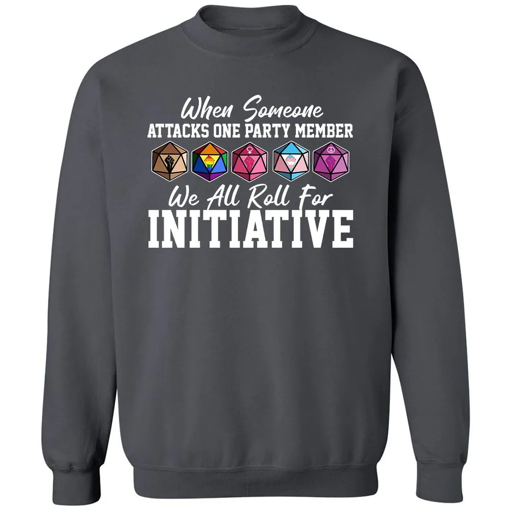 LGBT Roll For Initiative Classic Unisex Sweatshirt - Charcoal - 7