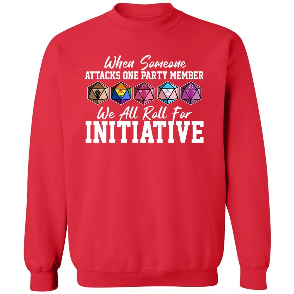 LGBT Roll For Initiative Classic Unisex Sweatshirt - Red - 5