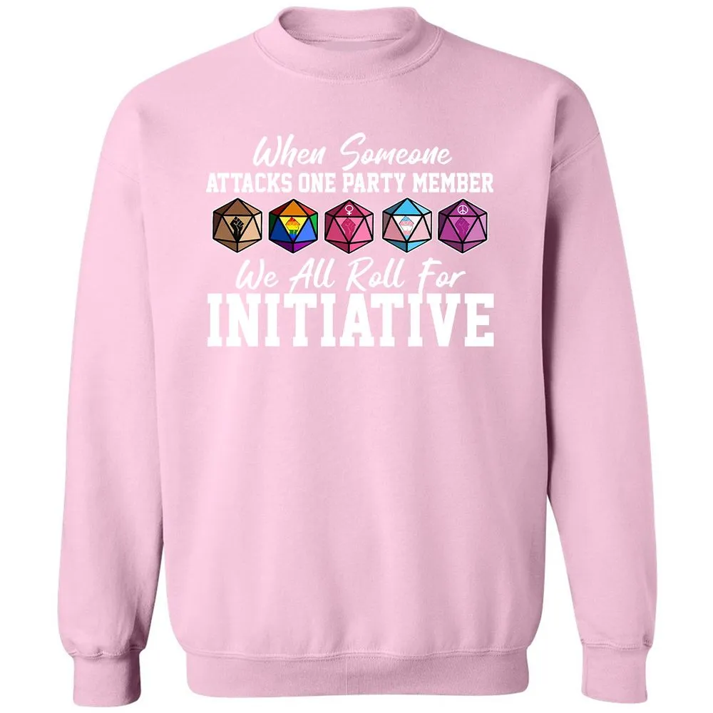 LGBT Roll For Initiative Classic Unisex Sweatshirt - Light Pink - 3