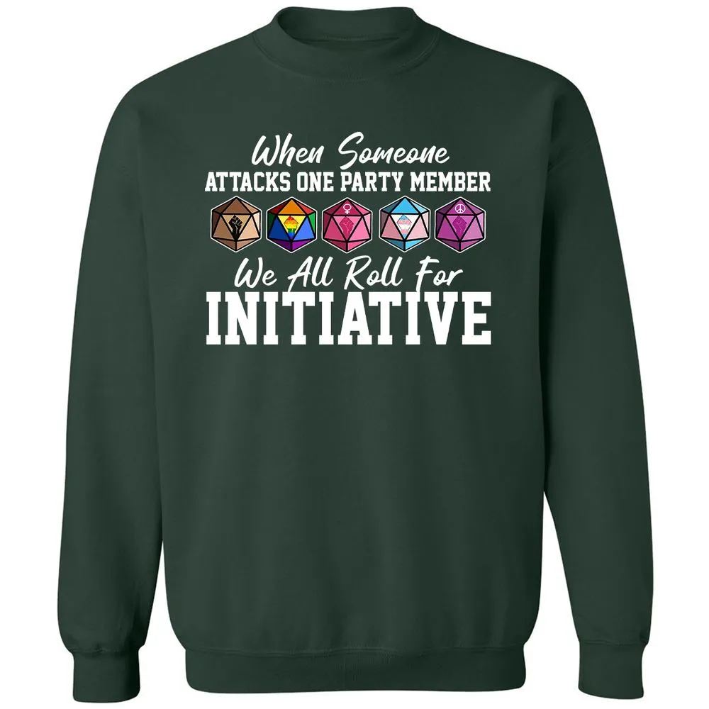 LGBT Roll For Initiative Classic Unisex Sweatshirt - Forest Green - 4