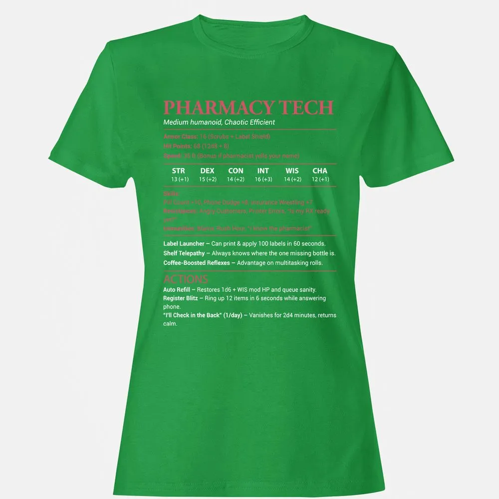 Pharmacy Tech Women's T-Shirt - Irish Green - 7