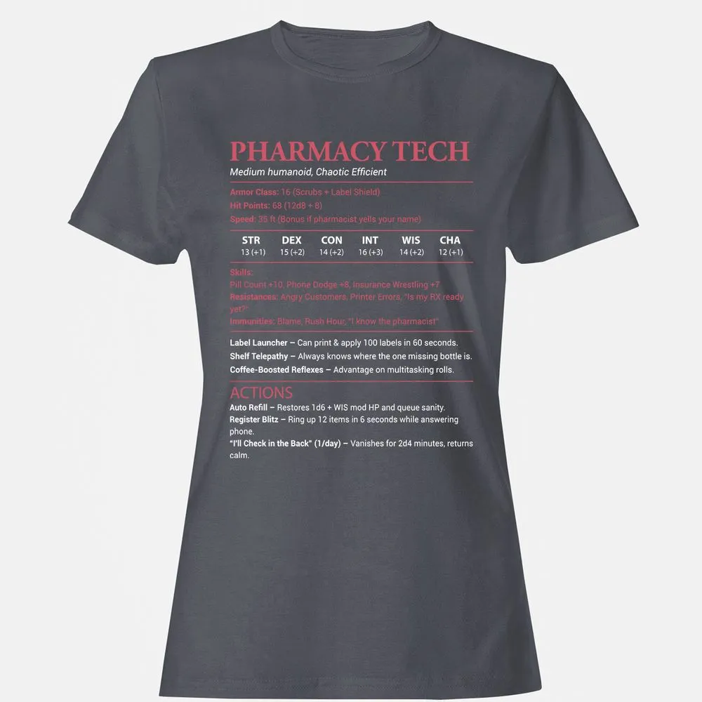 Pharmacy Tech Women's T-Shirt - Dark Heather - 5