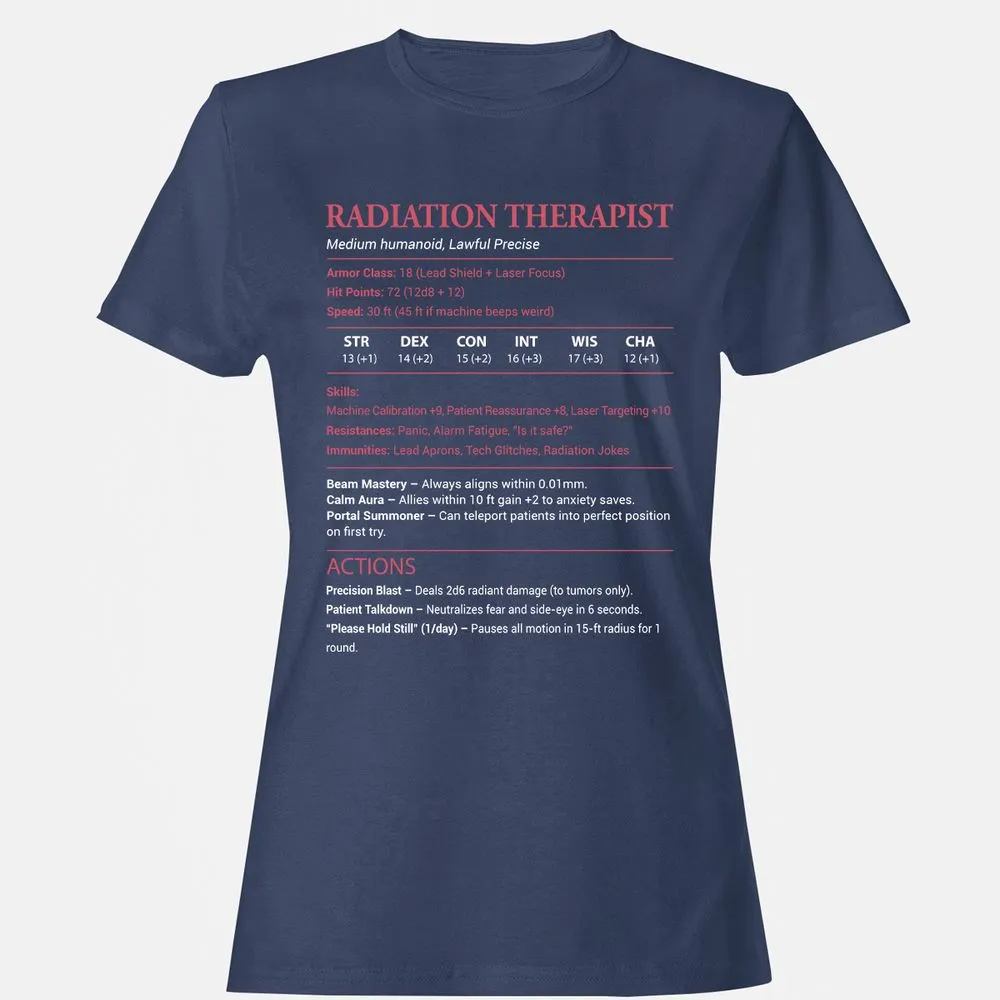 Radiation Therapist Women's T-Shirt - Navy - 10
