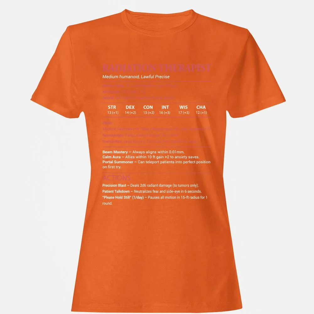 Radiation Therapist Women's T-Shirt - Orange - 11