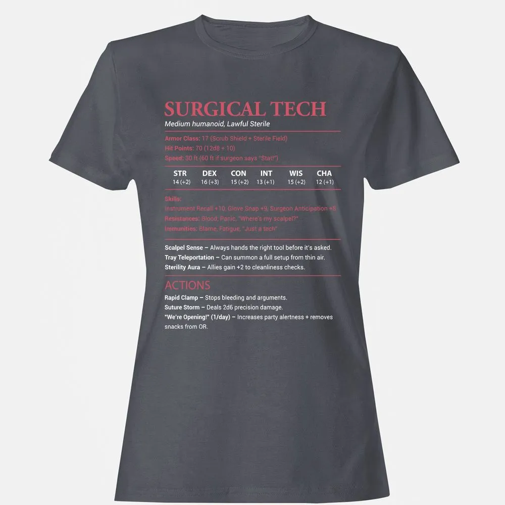 Surgical Tech Women's T-Shirt - Dark Heather - 5