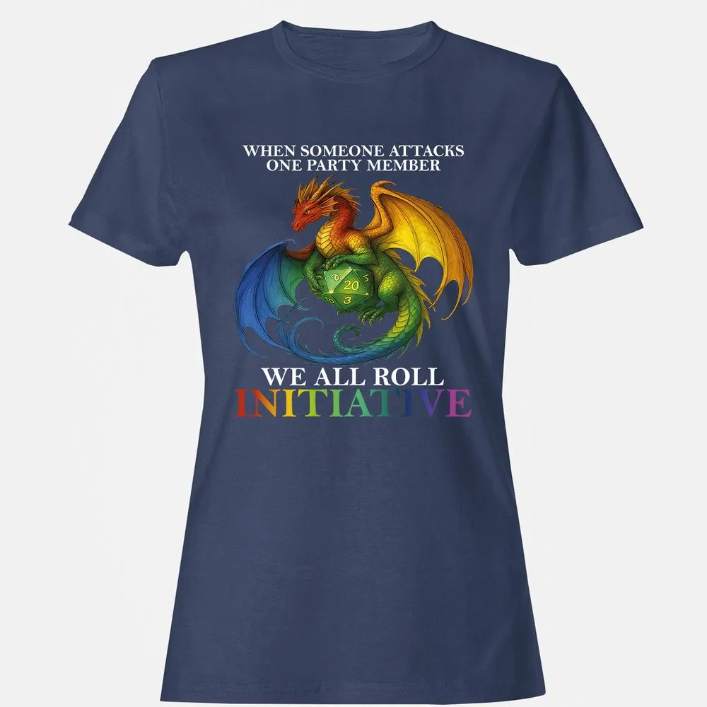 Dragon Roll For Initiative Women's T-Shirt - Navy - 10