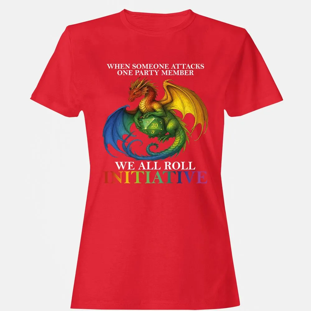 Dragon Roll For Initiative Women's T-Shirt - Red - 13