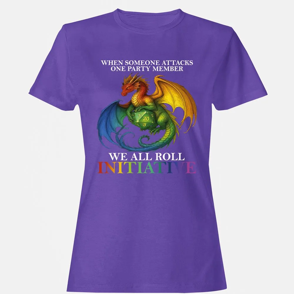 Dragon Roll For Initiative Women's T-Shirt - Purple - 12