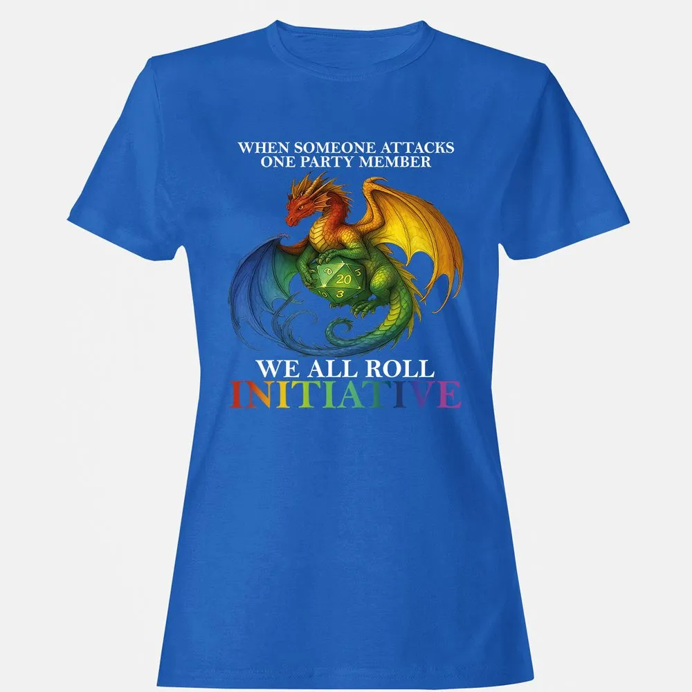 Dragon Roll For Initiative Women's T-Shirt - Royal - 14