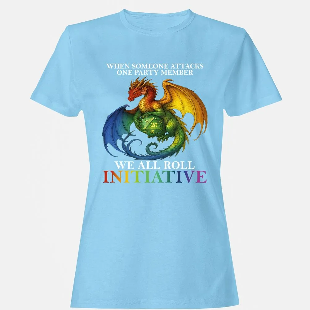Dragon Roll For Initiative Women's T-Shirt - Light Blue - 8