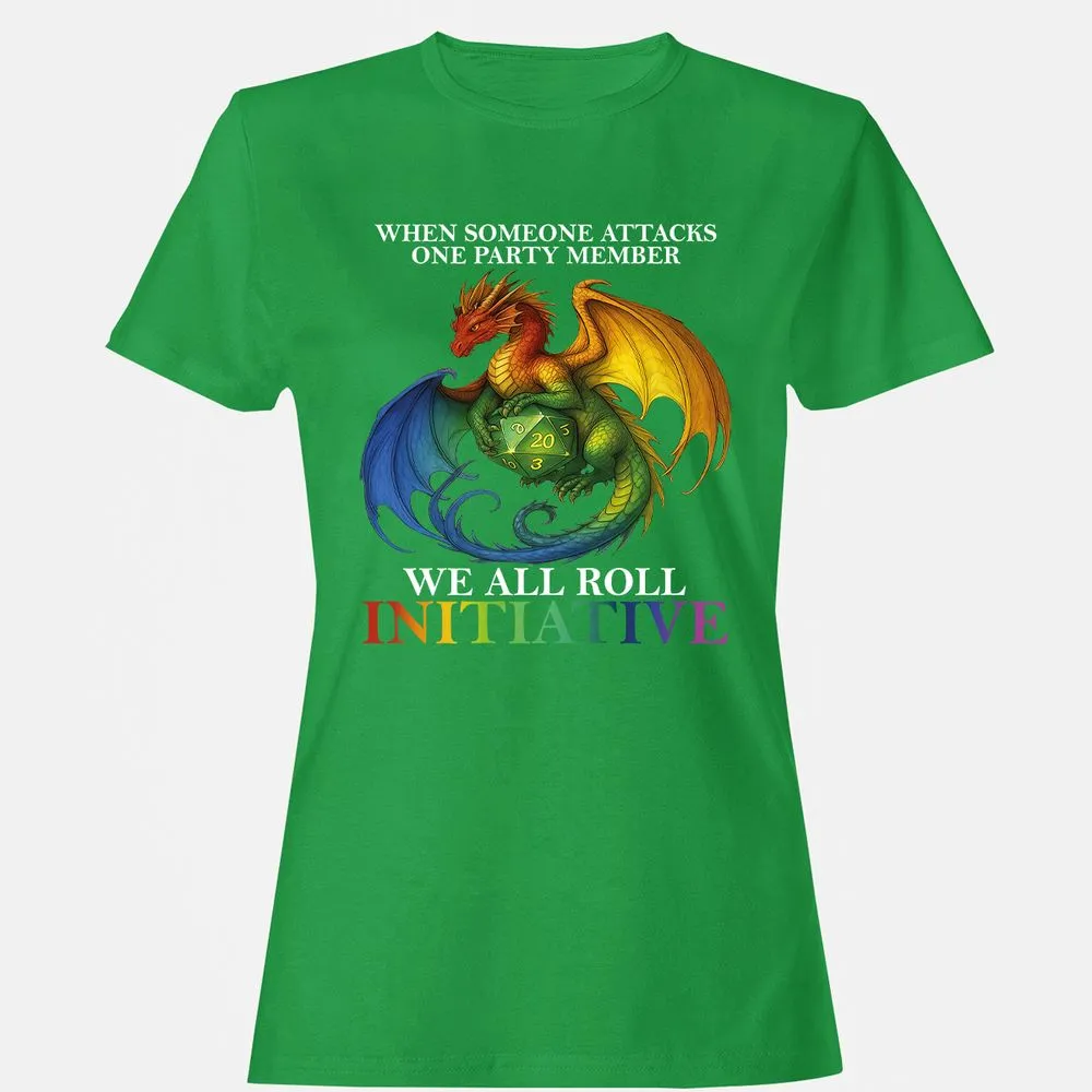 Dragon Roll For Initiative Women's T-Shirt - Irish Green - 7