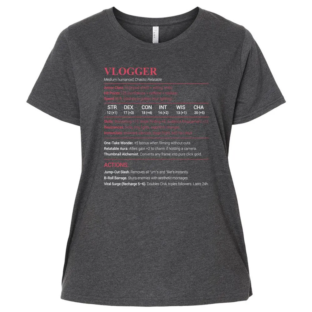 Vlogger Ladies Curvy Jersey - Vintage Smoke - 4