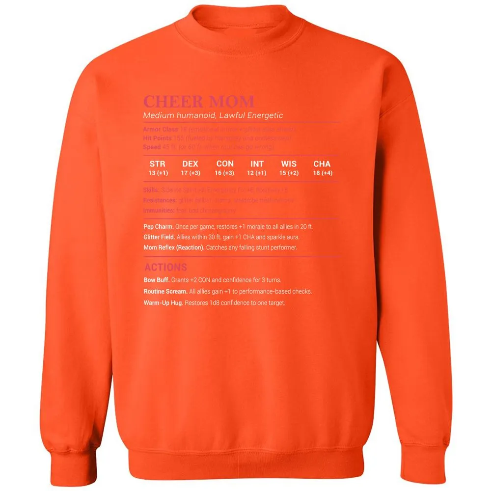 Cheer Mom Classic Unisex Sweatshirt - Orange - 10