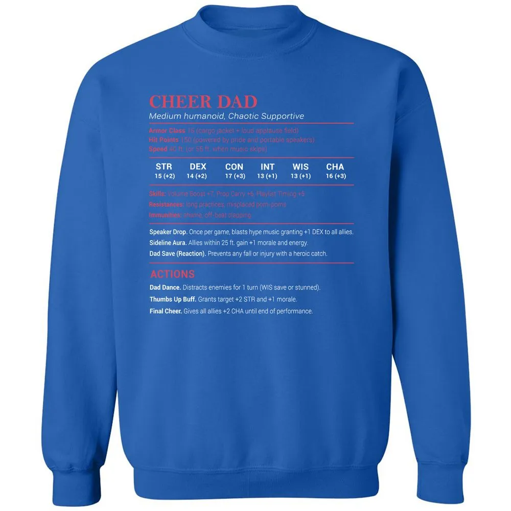 Cheer Dad Classic Unisex Sweatshirt - Royal - 9