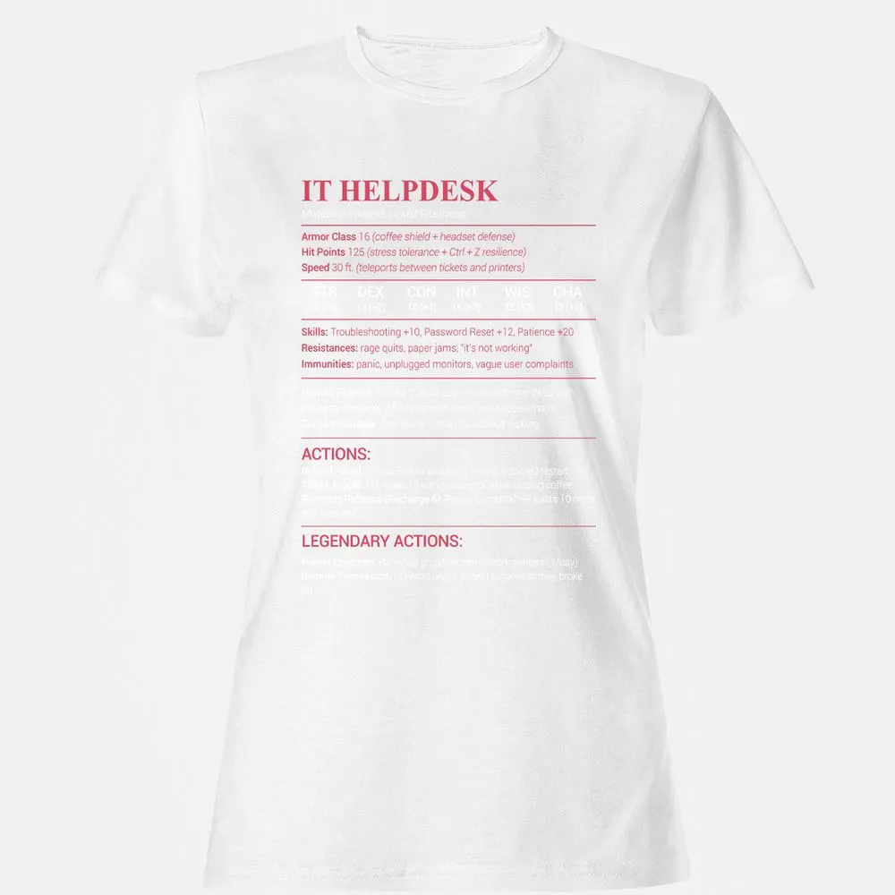 IT Helpdesk Women's T-Shirt - White - 16