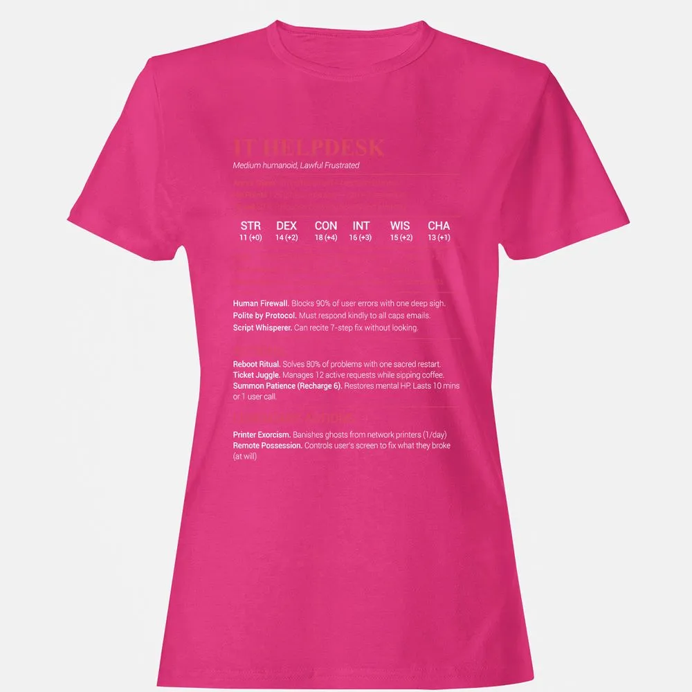 IT Helpdesk Women's T-Shirt - Heliconia - 6