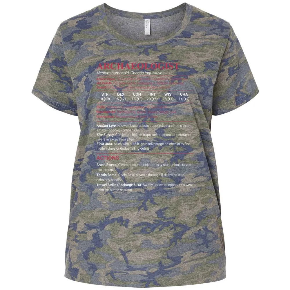 ARCHAEOLOGIST Ladies Curvy Jersey - Vintage Camo - 5