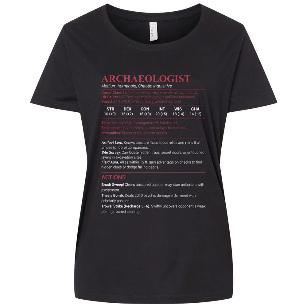 ARCHAEOLOGIST Ladies Curvy Jersey - Blended Black - 1