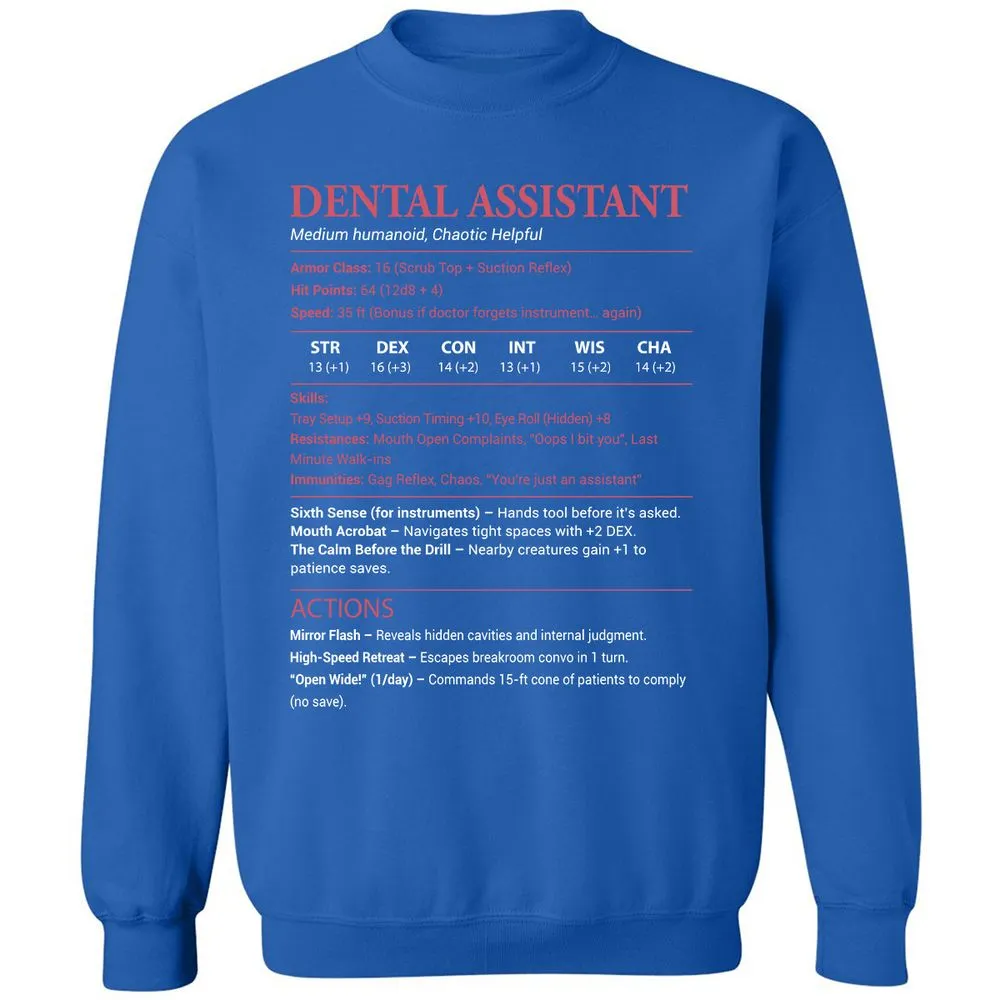 Dental Assistant Classic Unisex Sweatshirt - Royal - 9